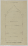 214967 Doorsnede van de Willemskazerne (Wittevrouwenkade) te Utrecht, over de breedte, met aanduiding van een plan tot ...